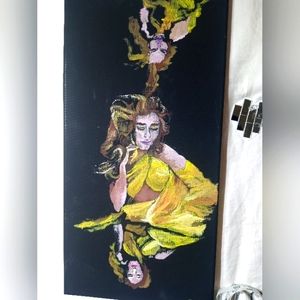 My art "image image" acrylic painting on canvas 9.5" x 20"